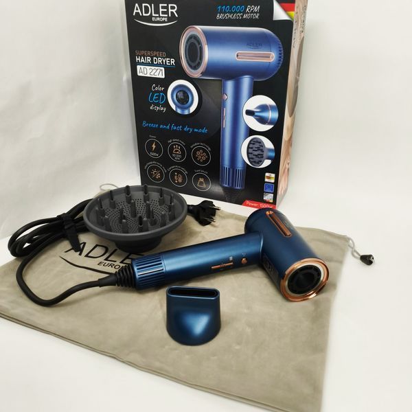 Фен Adler AD 2271 SUPERSPEED TURBO 1500Вт 751192 фото