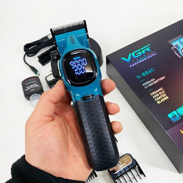 Машинка для стрижки аккумуляторная VGR V-886C BLUE 736722 фото