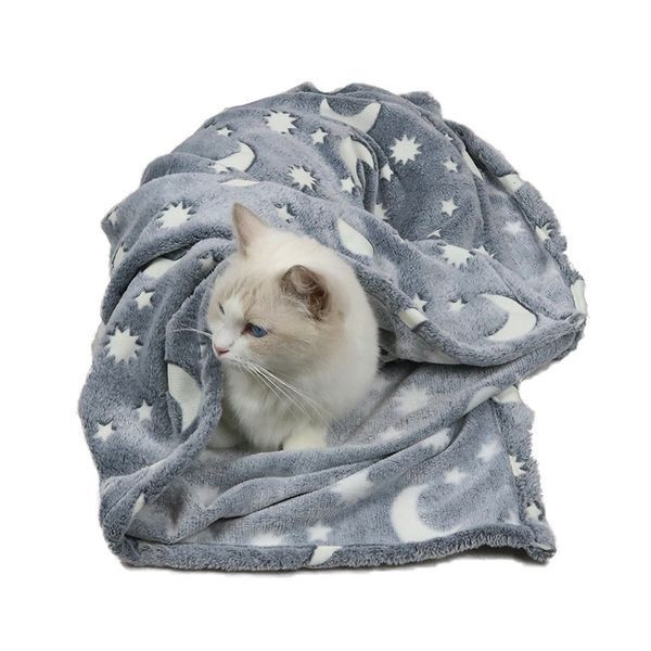 Плед, що світиться в темряві, плюшеве покривало Blanket kids Magic Star 150х100 см флісова ковдра. Колір: сірий 141968 фото
