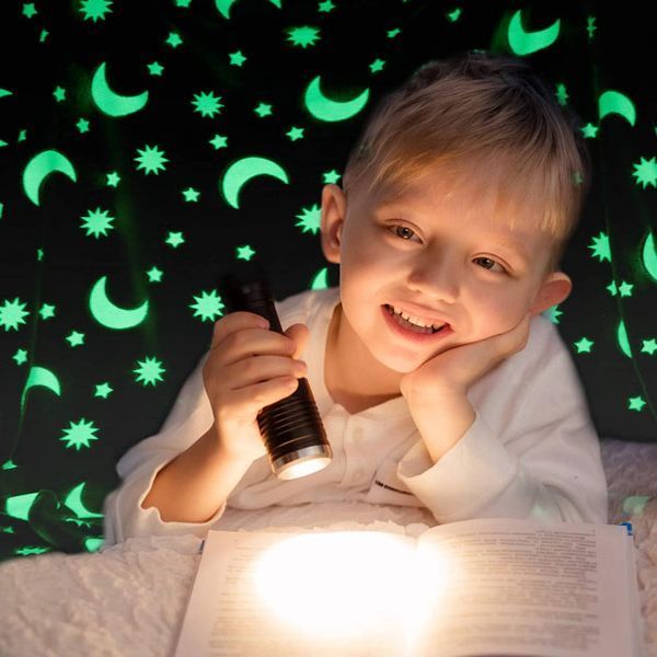 Плед, що світиться в темряві, плюшеве покривало Blanket kids Magic Star 150х100 см флісова ковдра. Колір: сірий 141968 фото