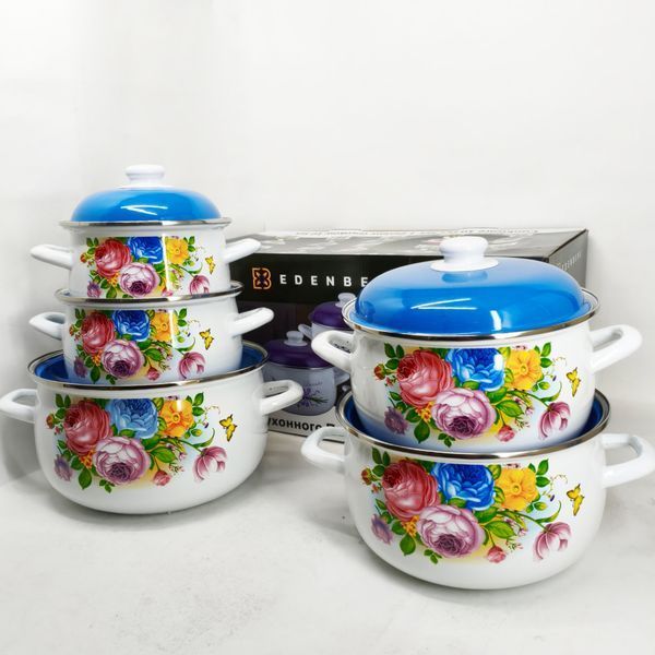 Набір емальованих каструль Edenberg EB-1879 10 предметів 797342 фото