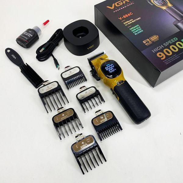 Машинка для стрижки аккумуляторная VGR V-886C GOLD 736726 фото