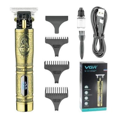 Тример для волосся та бороди VGR V-091 LED Display 3 насадки 344926 фото