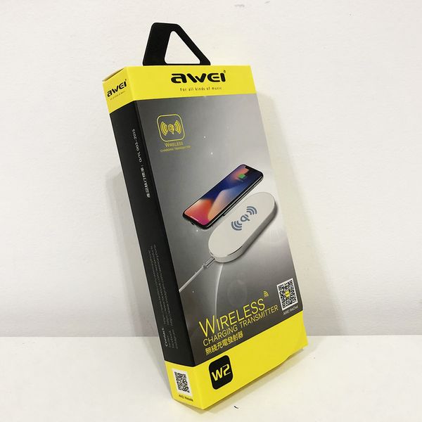 Бездротовий зарядний пристрій Awei W2, бездротовий зарядний пристрій підставка. Колір: білий 6961 фото