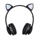 Бездротові навушники з котячими вушками та RGB підсвічуванням Cat VZV 23M. Колір: чорний 285988 фото 2
