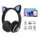 Бездротові навушники з котячими вушками та RGB підсвічуванням Cat VZV 23M. Колір: чорний 285988 фото 6