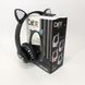 Бездротові навушники з котячими вушками та RGB підсвічуванням Cat VZV 23M. Колір: чорний 285988 фото 13