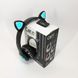 Бездротові навушники з котячими вушками та RGB підсвічуванням Cat VZV 23M. Колір: чорний 285988 фото 1