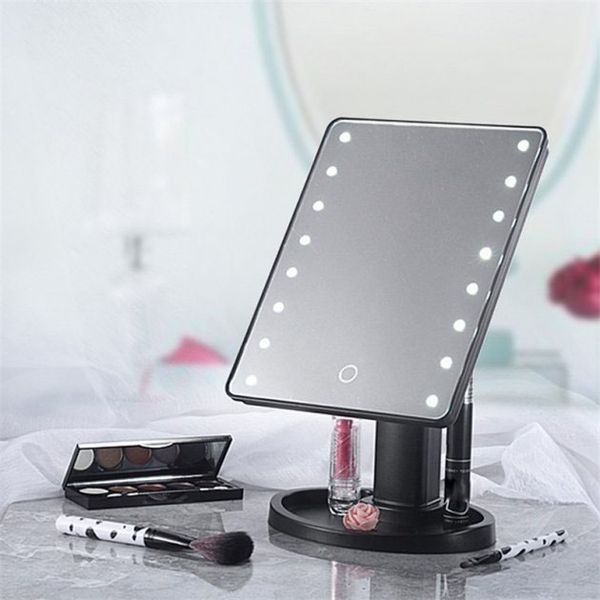 Дзеркало для макіяжу з 16 LED підсвічуванням Mirror White. Колір: чорний 147838 фото