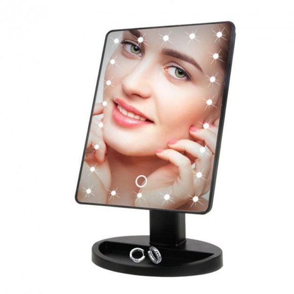 Дзеркало для макіяжу з 16 LED підсвічуванням Mirror White. Колір: чорний 147838 фото