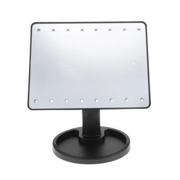 Дзеркало для макіяжу з 16 LED підсвічуванням Mirror White. Колір: чорний 147838 фото