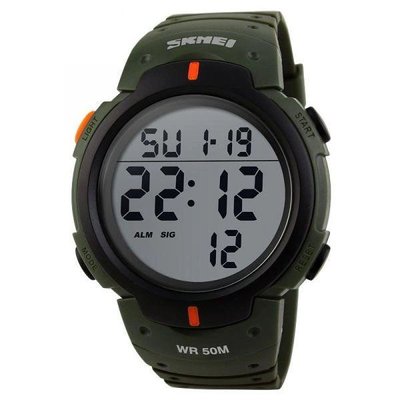 Годинник наручний чоловічий SKMEI 1068AG, армійський годинник протиударний. Колір: зелений 337878 фото