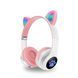 Беспроводные наушники с кошачьими ушками и RGB подсветкой Cat VZV 23M. Цвет: розовый 286000 фото 30
