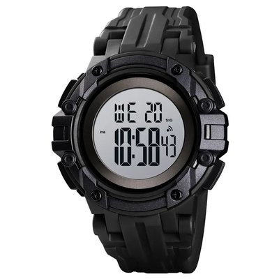 Годинник наручний чоловічий SKMEI 1545BKWT BLACK-WHITE, водонепроникний чоловічий годинник. Колір: чорний 340384 фото