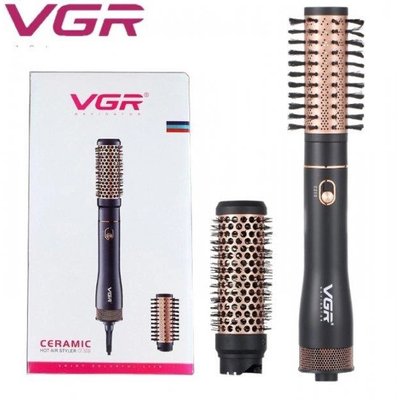 Фен гребінець VGR V-559 для завивки та сушіння волосся керамічне покриття 2 швидкості 2 насадки 382266 фото