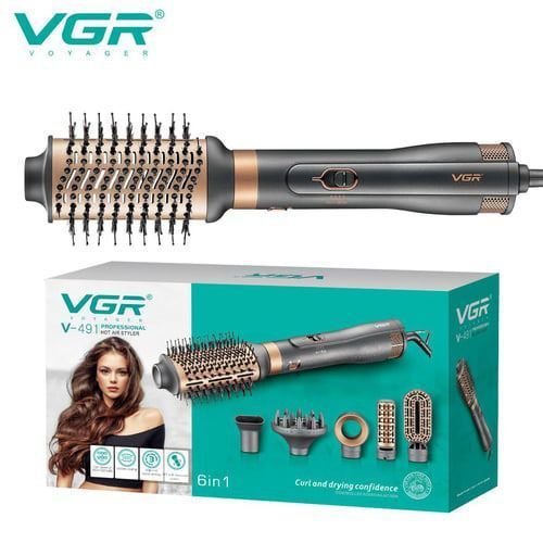 Фен стайлер для укладання та завивки волосся VGR V-491 6 в 1, Professional, 1000 Вт 482074 фото