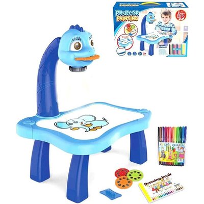 Дитячий стіл проектор для малювання з підсвічуванням Projector Painting. Колір: блакитний 419440 фото
