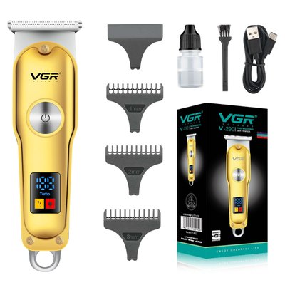 Тример для волосся та бороди VGR V-290 LED Display 3 насадки 345628 фото