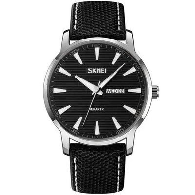 Годинник наручний чоловічий SKMEI 9303SIBK, годинник кварцовий чоловічий, стильний статусний наручний годинник стрілочний 430389 фото