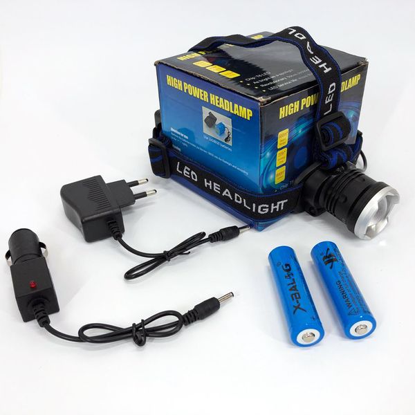 Налобний ліхтар Bailong BL-T24-P50 акумуляторний LED/Zoom 3 режими роботи 294922 фото