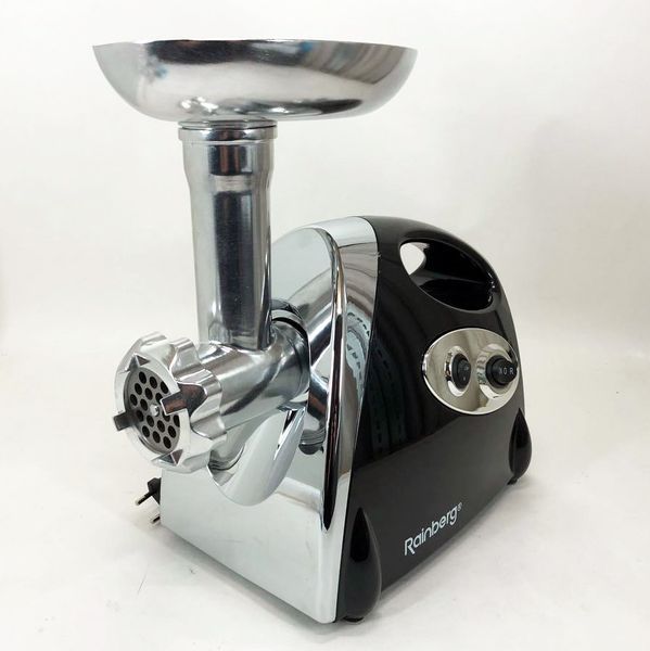 Мясорубка Rainberg RB-675 3800W с соковыжималкой, мясорубка электрическая металл. Цвет: черный 291310 фото