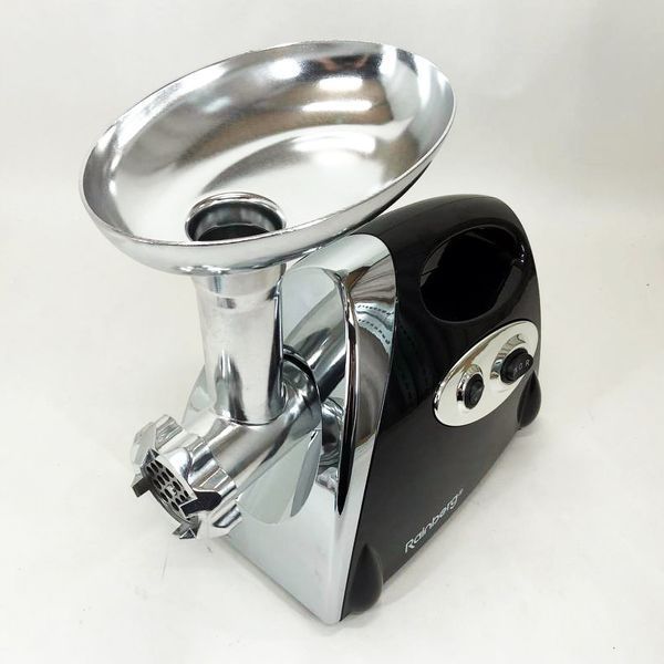 Мясорубка Rainberg RB-675 3800W с соковыжималкой, мясорубка электрическая металл. Цвет: черный 291310 фото