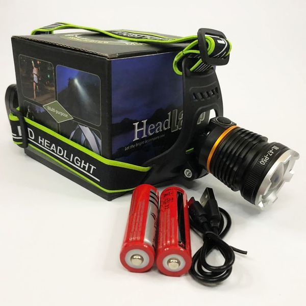 ліхтар Bailong BL-A7-P50, zoom, microUSB, 2х18650, 3 режими 186336 фото