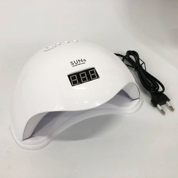 Лампа для манікюру Sun 5 nail lamp FD93-1 led для сушіння гель лаку з таймером для домашнього використання 542259 фото