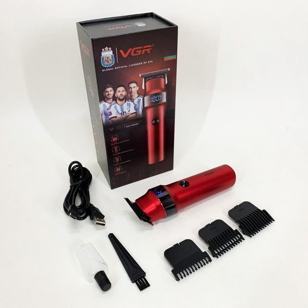Машинка для стрижки волос VGR V-987 RED, Бритва триммер для мужчин 736746 фото