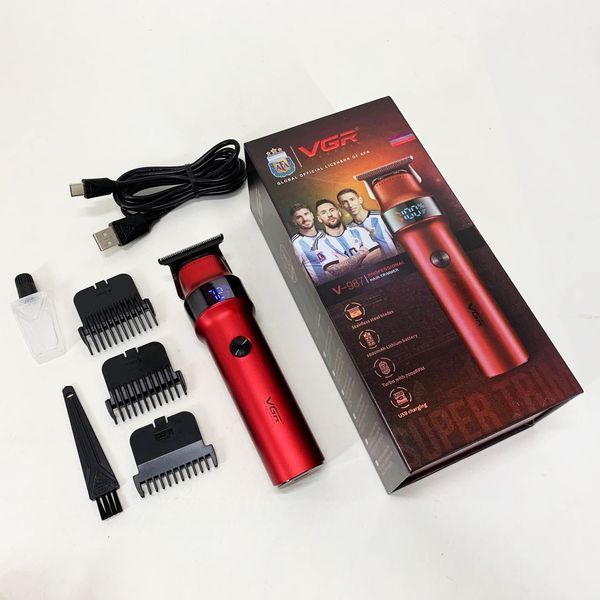 Машинка для стрижки волос VGR V-987 RED, Бритва триммер для мужчин 736746 фото