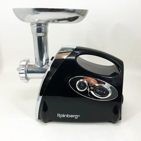 Мясорубка Rainberg RB-675 3800W с соковыжималкой, мясорубка электрическая металл. Цвет: черный 291310 фото