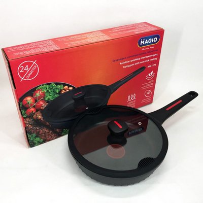 Лита антипригарна сковорода Magio MG-1170 24 см, для індукційної плити, сковорода з індукційним дном 442672 фото