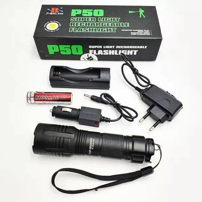 Кишеньковий тактичний ліхтар Bailong BL-8900-P50 акумуляторний ліхтар 12 та 220 Вт 294934 фото