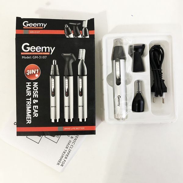 Тример для носа та вух GEMEI GM-3107 3в1, електробритва з насадками для бороди, триммер для бороди 6638 фото