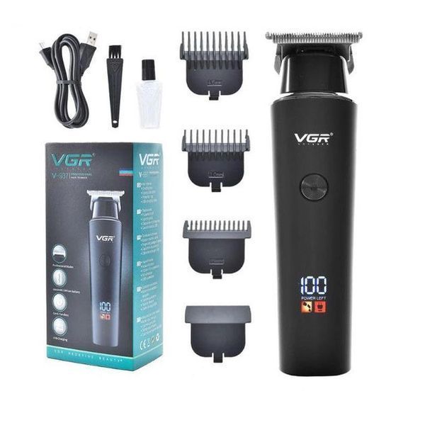Триммер для волос VGR V-937, с USB-кабелем для зарядки, светодиодным дисплеем, 3 насадками 345652 фото