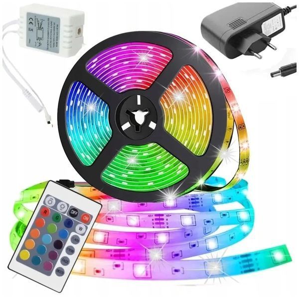 Светодиодная лента SMD 5050 RGB LED 5 м IP65 с bluetooth wifi контролем. USB подключение 173759 фото