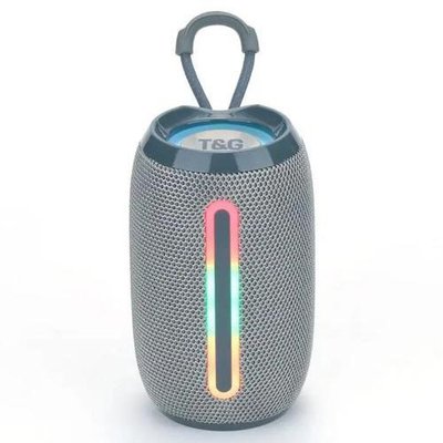 Портативная Bluetooth-колонка TG653 USB с ремешком. Цвет: серый 462203 фото