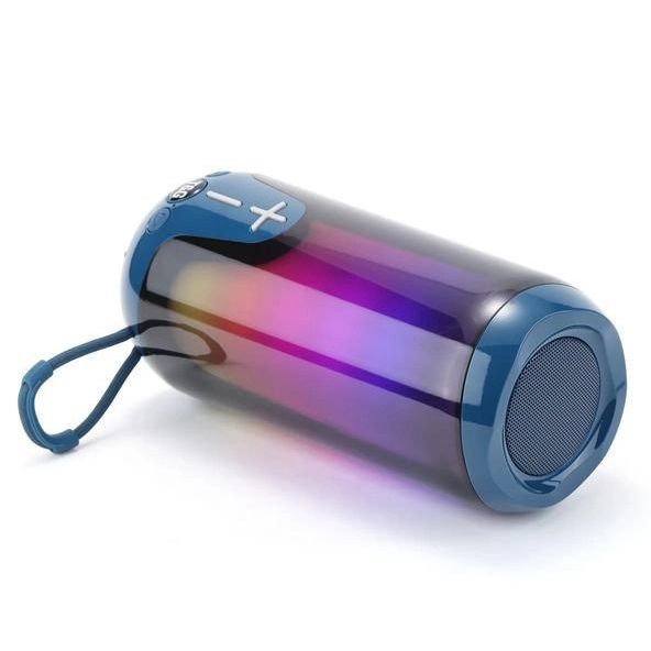 Bluetooth-колонка TG651 с RGB ПОДСВЕТКОЙ, аккумуляторная колонка для музыки, для вечеринки. Цвет: синий 460698 фото