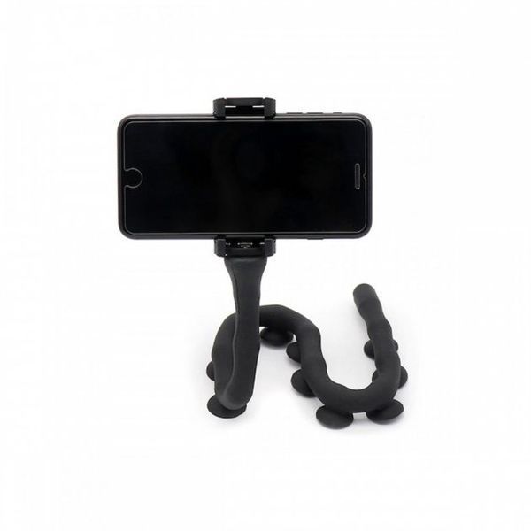 Гнучкий тримач для телефону з універсальними присосками Cute Worm Lazy Holder. Колір: чорний 104367 фото