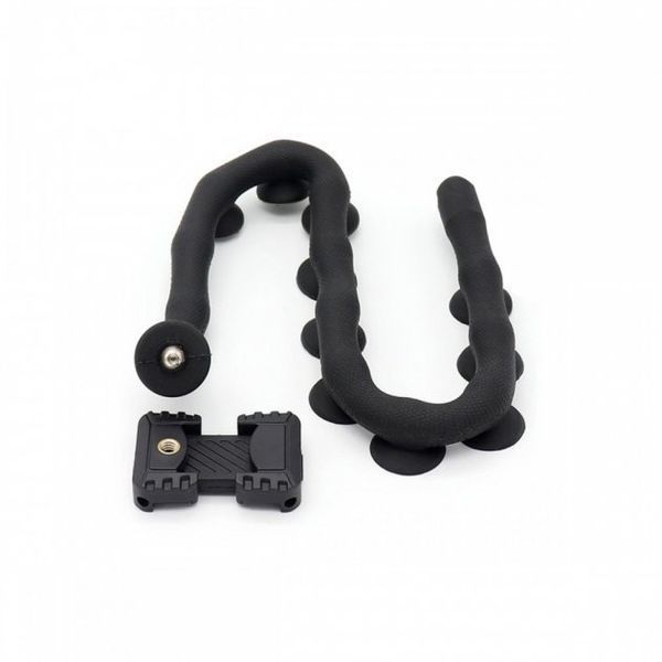 Гнучкий тримач для телефону з універсальними присосками Cute Worm Lazy Holder. Колір: чорний 104367 фото