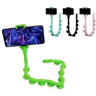 Гибкий держатель для телефона с присосками универсальный Cute Worm Lazy Holder. Цвет: зеленый 104382 фото