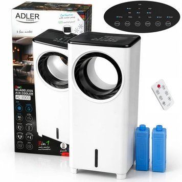 Кліматизатор охолоджувач Adler AD 8900 безлопатевий, 3 в 1, 80 Вт, 4 л, з пультом і LED-дисплеєм 902811 фото
