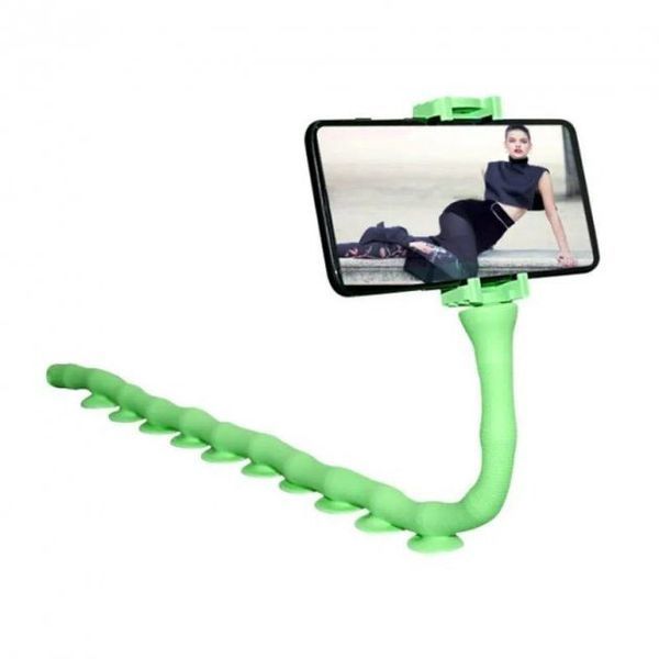 Гибкий держатель для телефона с присосками универсальный Cute Worm Lazy Holder. Цвет: зеленый 104382 фото