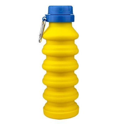 Пляшка для води складана Magio MG-1043Y 450 мл. Колір: жовтий 442705 фото