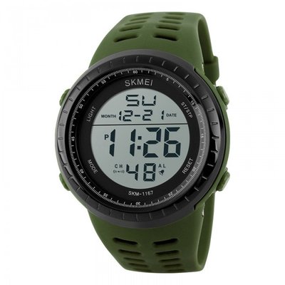 Годинник наручний чоловічий SKMEI 1167AG ARMY GREEN, брендовий чоловічий годинник. Колір: зелений 338019 фото