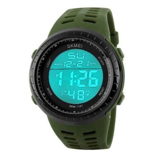 Часы наручные мужские SKMEI 1167AG ARMY GREEN, брендовые мужские часы. Цвет: зеленый 338019 фото