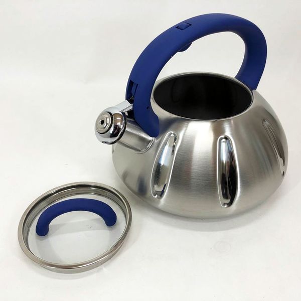 Чайник із свистком Unique UN-5303 кухонний на 3 літри. Колір: синій 298724 фото