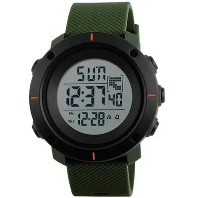 Годинник наручний чоловічий SKMEI 1213AG ARMY GREEN BIG SIZE, брендовий чоловічий годинник. Колір: зелений 338028 фото