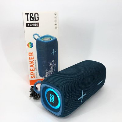 Портативная Bluetooth колонка TG654 8W с подсветкой, Аккумуляторная колонка для музыки. Цвет: синий 463634 фото