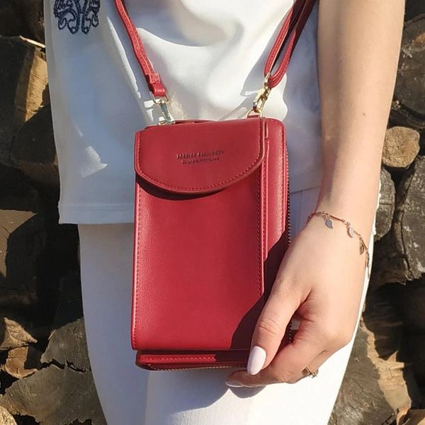 Жіночий гаманець Baellerry N8591 Red сумка-клатч для телефону грошей банківських карток 298772 фото